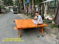 Li Văng – Phản Gõ Đỏ 3 Tấm Nguyên Khối