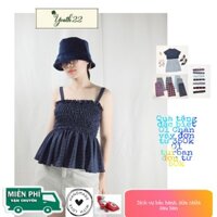 [LI XI 2022] Youth22 Áo 2 dây thun nhún bèo