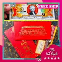 Lì xì 2024 Bộ tờ 2 USD In Hình Con Rồng Mạ Vàng Mừng Năm Giáp Thìn 2024
