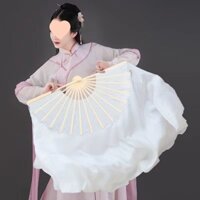 Liang Zhu Dance Fan Dancing Fan Thịnh Vượng Hongzi Xuezhongmei Trắng Cổ Điển Vũ Quạt Mô Phỏng Lụa Có Thể Cố Định 25.3.9