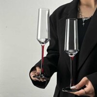 【lianju·Life hall】chân,ly uống rượu,ly uống rượu vang,chén uống rượu,Ly Sâm Panh que đỏ phong cách Châu Âu, ly rượu vang đỏ thủy tinh pha lê sáng tạo cảm giác cao cấp gia dụng, ly chân cao, một cặp ly rượu vang sủi bọt