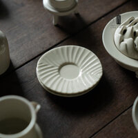 [Liao Fan] Cỏ Xám Lá Coaster Sáng Tạo Không Đều Cách Nhiệt Miếng Lót Gốm Cốc Bộ Trà Phụ Kiện Chống bỏng Cốc Đĩa Phụ Kiện
