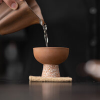 [Liao Fan] Kongjizhai Xiangyun Cốc Đá Cũ Bùn Nhật Bản Handmade Gilt Retro Master Cup Đồ Đá Trà Cốc Trà Cốc