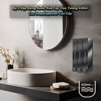Libishop - Bộ 3 Hộp Đựng Nước Rửa Tay Treo Tường 420ml Lux Zeepdispenser