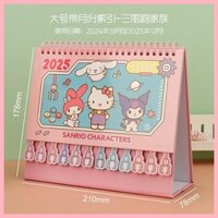 Lịch 2025 Kuromi Giai Điệu Pachacco Kitty Trắng Sanrio 2025 Kuromi Mini Để Bàn Lịch Để Bàn Trang Trí Sáng Tạo Notepad Trẻ Em Lịch Hàng Tháng
