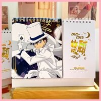 Lịch 2025 Thám Tử Lừng Danh Conan Shinichi Kudo Kaito Kidd 2025-2026 Lịch Để Bàn Hai Năm Anime Ghi Chú Trang Trí Máy Tính Để Bàn Quà Tặng Thám Tử Lừng Danh Conan Sinh Viên