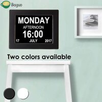 Lịch BAGUO Bàn ngày Đồng hồ báo thức màn hình LCD chứng mất trí lớn