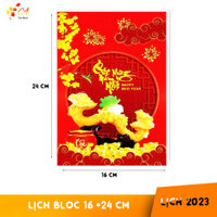 Lịch Bloc 2023 Đại Đặc Biệt 16x24 cm Hoa và Phong Thủy Quý Mão