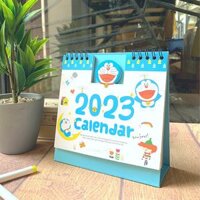 Lịch Để Bàn 2023 Ghi Chú Tiện Lợi 15x16cm Tặng Kèm Sticker Dán Ngẫu Nhiên - Doraemon