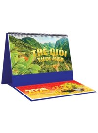 Lịch Để Bàn Ngang 2025 Có Note (25 x 12 cm) - Thế Giới Tươi Đẹp - NSKV275B