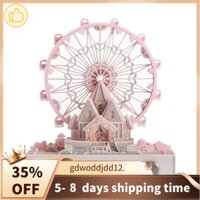 Lịch để bàn Notepad 3D cao cấp có đèn, Lịch Acrylic màu hồng 2024 3D Notepad Artopad Khắc