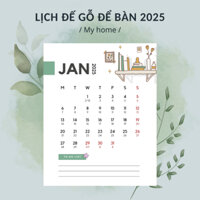 Lịch Đế Gỗ Để Bàn 2025 / MY HOME / Có Lịch Âm - S.T WOODSHOP