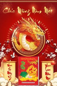 Lịch Gỗ Tết 2025 Tráng Gương Treo Tường Laminate - Chúc Mừng Năm Mới (40 x 60 cm)