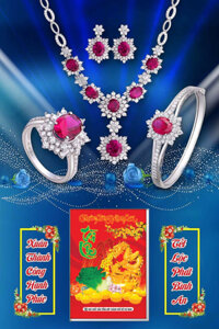 Lịch Gỗ Tết 2025 Tráng Gương Treo Tường Laminate Dành Cho Tiệm Vàng - Tết Lộc Phát Bình An (40 x 60 cm)