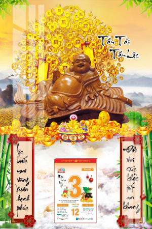 Lịch gỗ treo tường Laminate 2022 Tấn Tài Tấn Lộc