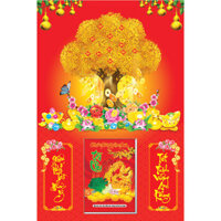 Lịch Gỗ Treo Tường Laminate Tráng Gương 2025 (40x60cm) - Cây Tài Lộc