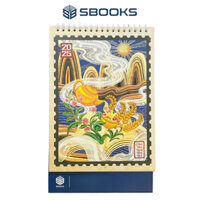 Lịch Lò Xo Để Bàn 2025 (Có lịch âm) – Họa Tiết Cổ Điển - SBOOKS