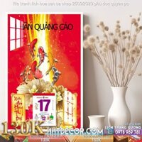 Lịch tranh tráng gương trang trí tết - lich hoa sen ca chep 25092023 phu doc quyen