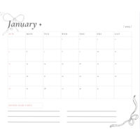 Lịch treo tường 25x30cm 2025 BASIC - (TẶNG STICKER NOTE) note ngày lễ Việt Nam, ghi chú planner