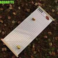 Lịch treo tường AQUABYTE 2025, Lịch treo tường khung gỗ hình chữ nhật, Giấy treo tường tiện lợi sáng tạo Lịch trình tự kỷ luật Người lập kế hoạch Lễ hội Quà tặng