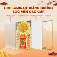 Lịch Treo Tường Laminate Tráng Gương Bo Viền 2025 (40x60 cm) - Thuận Buồm Xuôi Gió