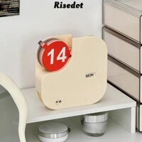 Lịch vạn niên RISEDOT, Lịch để bàn Mini lật, Trang trí bàn làm việc nhà bếp bằng nhựa tối giản Sử dụng tại nhà và văn phòng