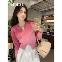 LIDEAL áo len cardigan áo khoác cardigan Comfortable Đơn giản Minimalist Trendy WMY24A0166 45Z241104