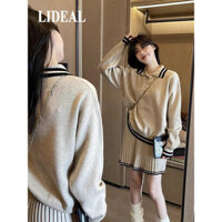 LIDEAL áo len cardigan áo khoác cardigan xu hướng Korean Vintage thời trang WMY2491TIZ 45Z241104