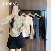 LIDEAL áo phông áo thun nữ croptop baby tee Vintage Xu hướng Phong cách Stylish WTX2480H5N 45Z241104