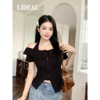 LIDEAL áo phông áo thun nữ croptop baby tee Thể thao Korean Fashion Stylish WTX2470GU8 45Z241104