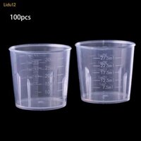 Lidu12 100 Cái Bộ Cốc Đo Silicon Cho Cốc Trộn Nhựa Dụng Cụ Nhựa Dùng Một Lần