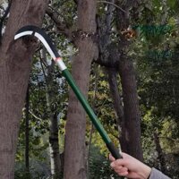 Liềm Bán Nguyệt Đa Năng Siêu Sắc, Dao Quắm Cán Dài Chặt Phát Cây, Liềm Cắt Cỏ Chặt Cây Đa Năng