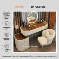 (Liên hệ shop đặt hàng) Bàn trang điểm nhập khẩu máy trám BP-11, Bàn phấn thông minh gương LED có táp mặt kính