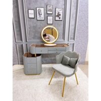 (Liên hệ shop đặt hàng) Bàn trang điểm nhập khẩu máy trám, Bàn phấn thông minh gương LED có táp mặt kính CN House