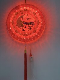 Liễn treo Tết 3D - 2 mặt đèn chữ nổi Cá Chép, chữ PHÚC giá sỉ