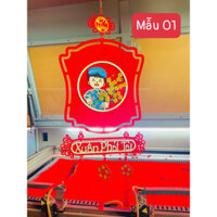 Liễn Treo Tết- Liễn treo 3D  - trang trí Bằng nỉ phối Gỗ - Đồ Trang Trí Tết Bằng Gỗ Nỉ