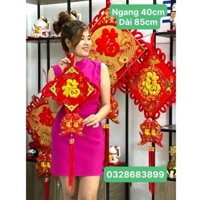 Liễn Treo Tết Trang Trí Nhà Cửa Chữ Phúc Cá Chép 40x85cm