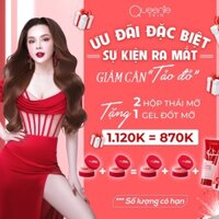 Liệu trình 1 hộp viên uống detox giảm cân Tảo Đỏ QUEENIE, viên uống đào thải mỡ thừa 1 hộp 15 viên