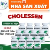 Liệu Trình 12 hộp Cholessen - Hỗ Trợ Giảm Mỡ Máu, Tốt Cho Sức Khỏe, Gan và Tim Mạch