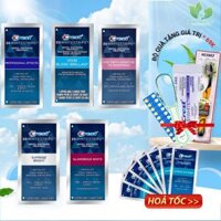 [Liệu trình 7 gói] miếng dán trắng răng Crest 3D White Chính Hãng USA  - Cho răng trắng sáng tự nhiên,an toàn men răng