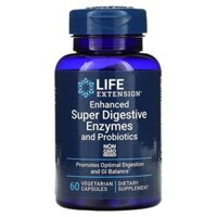 Life Extension Enhanced Super Digestive Enzymes and Probiotics 60 Vegetarian Capsules