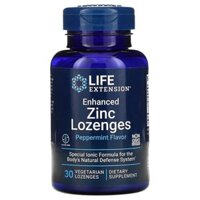 Life Extension Enhanced Zinc Lozenges Peppermint 30 Vegetarian Lozenges