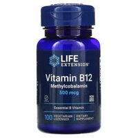 Life Extension Vitamin B12 Methylcobalamin 500 mcg 100 Vegetarian Lozenges