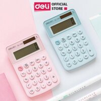 [LIFEMC02BPABAU -10% đơn 250K] Máy tính cầm tay Deli cho học sinh, văn phòng - Màn hình 8 số - Màu Xanh/Hồng - 1209A ,