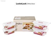 [LIFEMC154BP2 -8% đơn 250K] Bộ 4 hộp thủy tinh Lock&Lock Euro LLG423S4