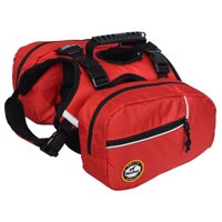 Lifeunion 2 in 1 Service Dog Harness Saddlebags Backpack with 2 Removable Packs for Hiking Camping Travel Pack Outdoor Accessory