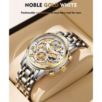 Lige Đồng hồ thạch anh nam mới Hỗ trợ đa chức năng Đồng hồ khái niệm rỗng chống nước