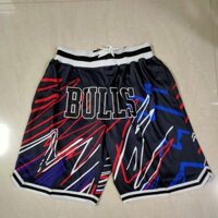 Lightning Edition Chicago Bulls Đen Mới Quần Bóng Thể Thao Rời Nhanh Khô Thể Dục Quần Bỏ Túi
