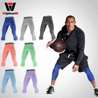 Lightweight Breathable Tights Men's Super Elastic Sports Basketball Snowflake Bottoming Quick-Drying Multi-Color Football Fitness Cropped Pants 64tp