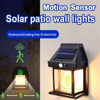 Ligyetor Đèn dây tóc vonfram năng lượng mặt trời Đèn tường chống nước ngoài trời có cảm biến Đèn Led sân vườn năng lượng mặt trời Đèn sân ngoài trời